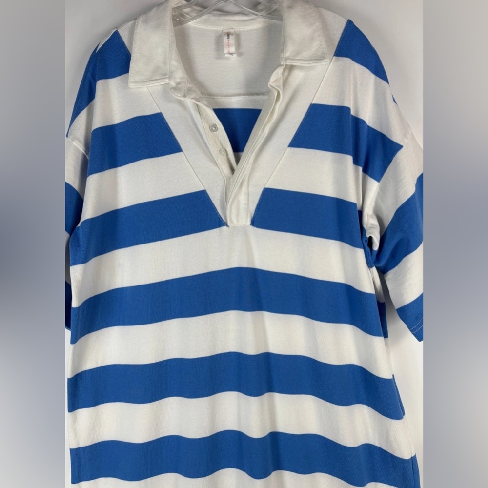Anthropologie Daily Practice Oversized Rugby Stripe Maxi Dress - Picture 4 of 7